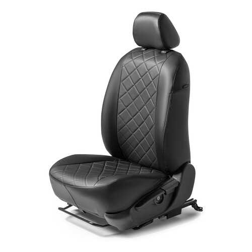Авточехлы Rival Ромб сидений Toyota Fortuner II , эко-кожа, черные, SC.5708.2 в Газпром