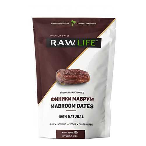 Финики Raw Life мабрум 125 г в Газпром