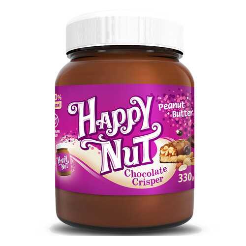 Арахисовая паста HAPPY NUT шоколадная с кусочками 330 г в Газпром