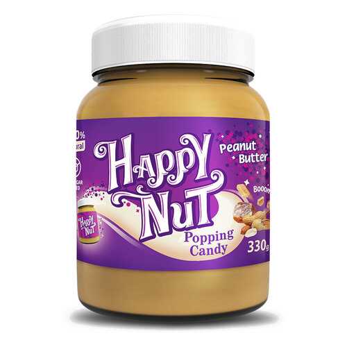 Арахисовая паста HAPPY NUT со взрывной карамелью 330 г в Газпром