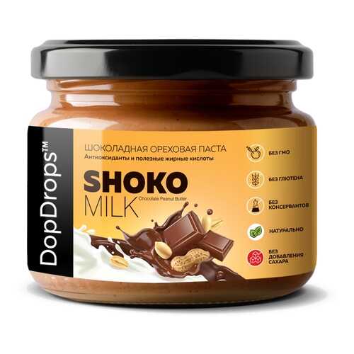 Шоколадно-ореховая паста SHOKO MILK с арахисом и молочным шоколадом без сахара, 250 г в Газпром