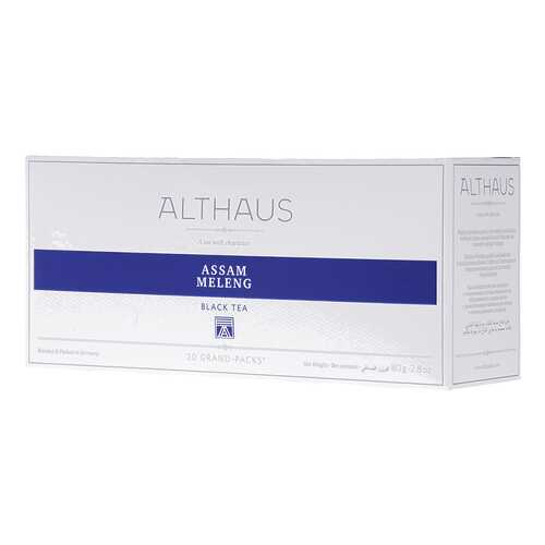 Чай Althaus Assam Meleng черный байховый в пакетиках 20*4 г в Газпром