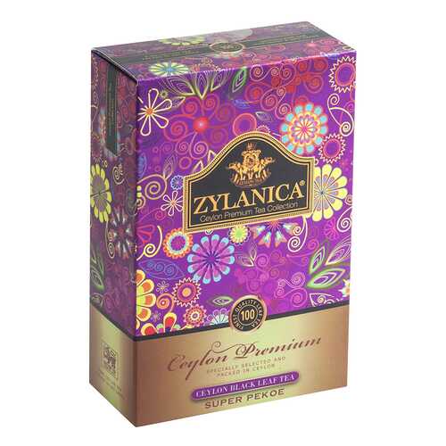 Чай черный листовой Zylanica batik design super pekoe 100 г в Газпром