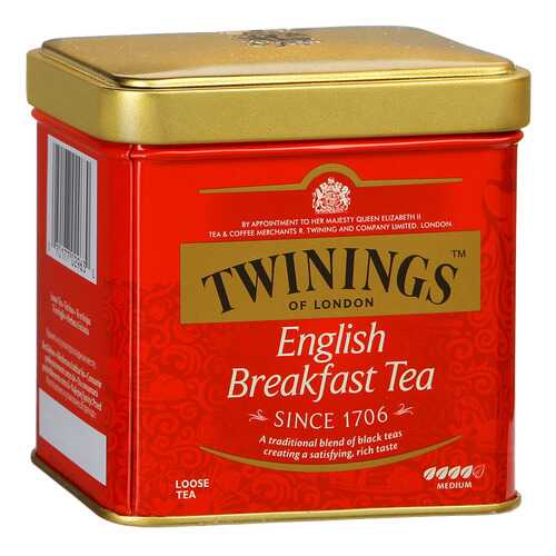 Чай черный Twinings английский для завтрака байховый 100 г в Газпром