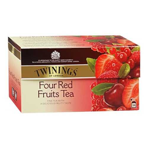 Чай черный Twinings четыре красные ягоды 25 пакетиков в Газпром