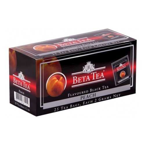 Чай черный в пакетиках для чашки Beta Tea персик 25*2 г в Газпром