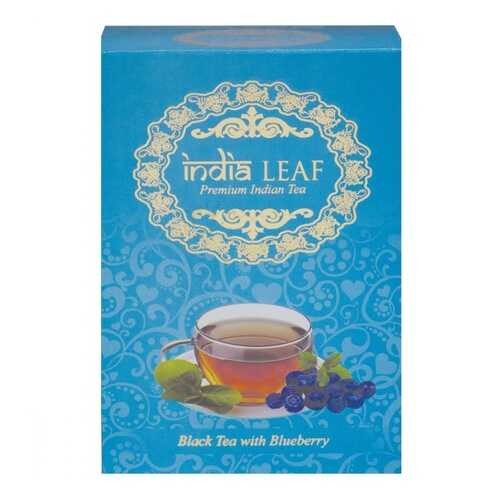Чай India leaf С черникой, черный среднелистовой с добавками, 100 гр в Газпром