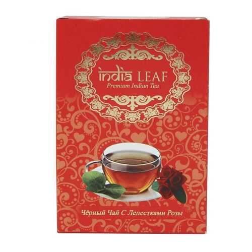 Чай India leaf С лепестками роз, черный среднелистовой с добавками, 100 гр в Газпром