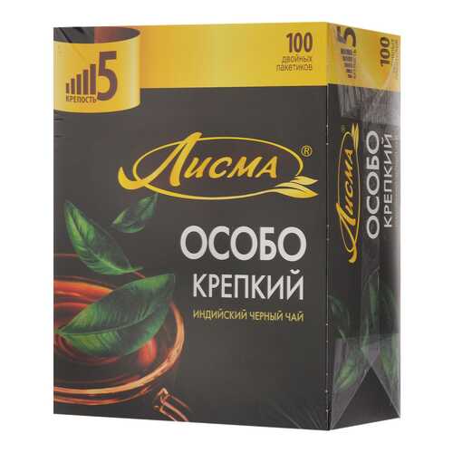 Чай Лисма особо крепкий черный 100 пакетиков в Газпром