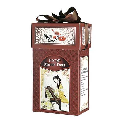 Чай Plum Snow Пуэр Мини Точа, чёрный листовой, 100 гр в Газпром