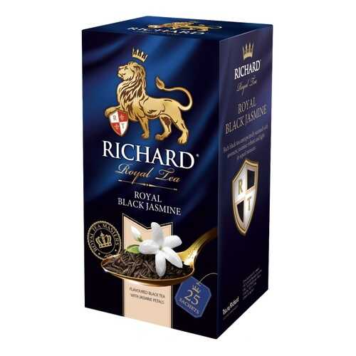 Чай Richard Royal Black Jasmine черный с жасмином 25 пакетиков в Газпром