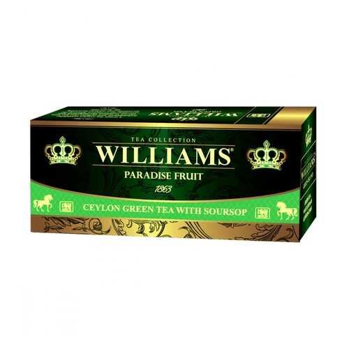 Чай Williams Paradise Fruit зеленый с добавками 25 пакетиков в Газпром