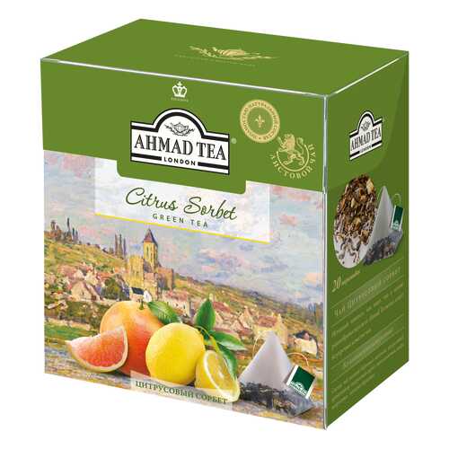 Чай зеленый Ahmad Tea citrus sorbet 20 пакетиков в Газпром