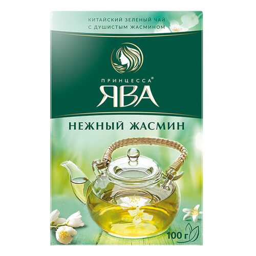 Чай зеленый листовой Принцесса Ява Нежный Жасмин 100 г в Газпром