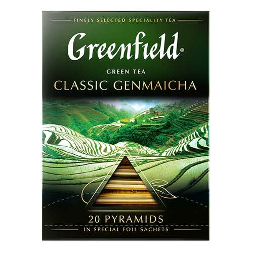 Чай зеленый в пирамидках Greenfield Classic Genmaicha 20 пакетиков в Газпром