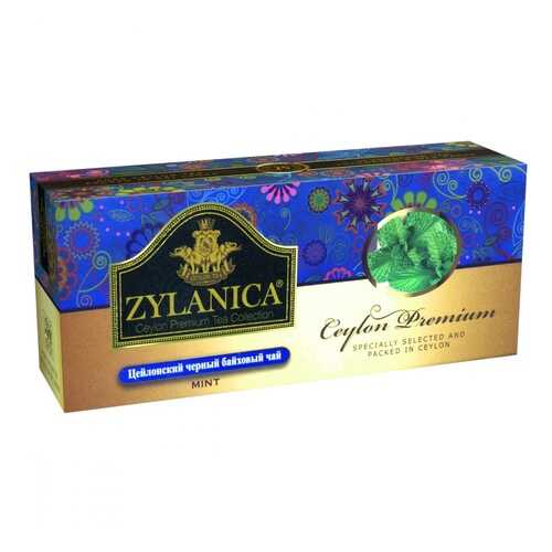 Чай Zylanica Ceylon Premium черный байховый с мятой 25 пакетиков в Газпром