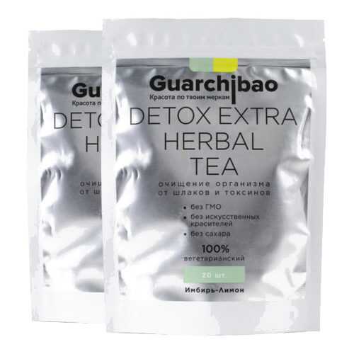 GUARCHIBAO DETOX EXTRA HERBAL TEA набор из 2 упаковок чая для детокса Имбирь-Лимон в Газпром
