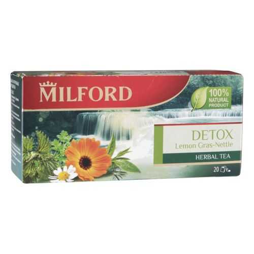 Напиток чайный Milford detox лемонграсс и крапива 20 пакетиков в Газпром