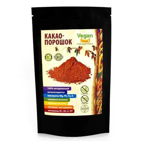 Какао-порошок Vegan Food натуральный 100 г в Газпром