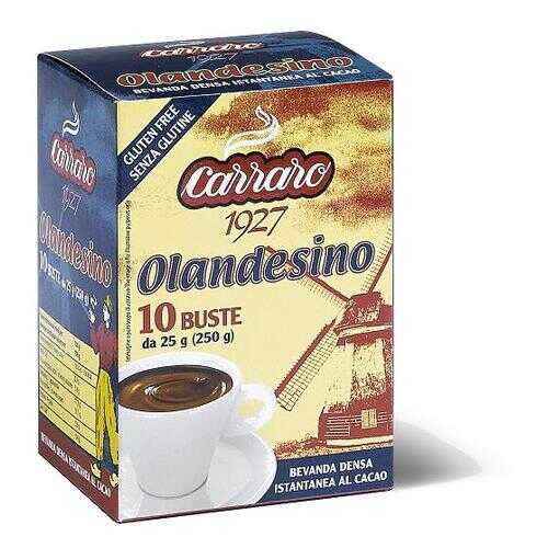 Растворимый какао Carraro сacao olandesino в саше 25 г х 10 в Газпром