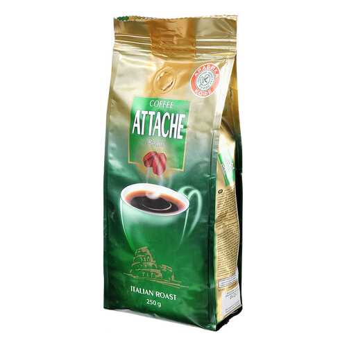 Кофе куппо Attache итальянской обжарки зерно 250 г в Газпром