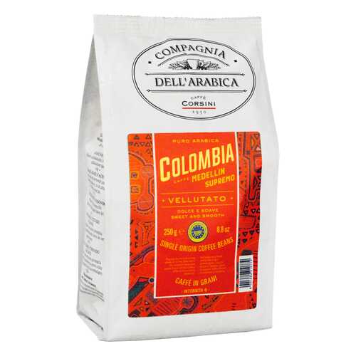 Кофе в зернах Compagnia Dell Arabica Colombia Medellin Supremo 250г в Газпром