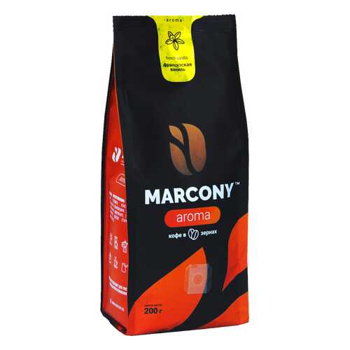 Кофе в зернах Marcony Aroma Французская ваниль 200г в Газпром