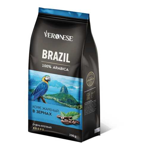 Кофе в зернах Veronese Brazil 200 г в Газпром