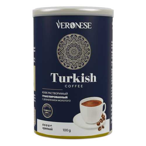 Растворимый гранулированный кофе Veronese Turkish с добавлением молотого 100 г в Газпром