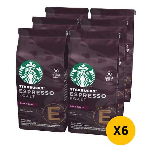 STARBUCKS Dark Esrpesso Roast кофе в зернах 6 штук по 200г в Газпром
