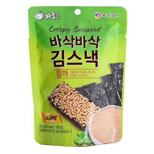 Чипсы хрустящие Marochip из морских водорослей с кунжутом 20 г в Газпром