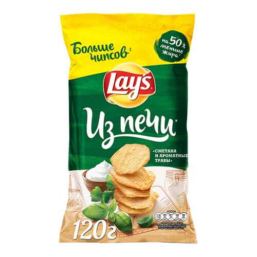 Чипсы Lay`s Из печи картофельные сметана, ароматные травы 120 г в Газпром