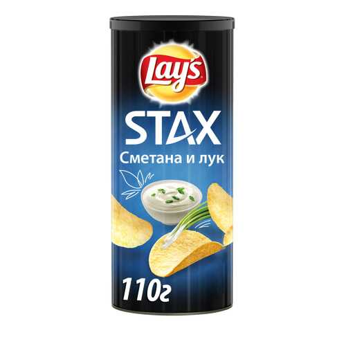 Картофельные чипсы Lays stax сметана и лук 110 г в Газпром