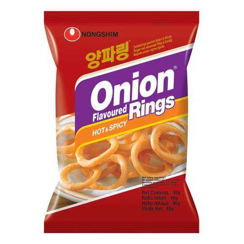 Чипсы Nongshim луковые кольца с перцем 40 г в Газпром