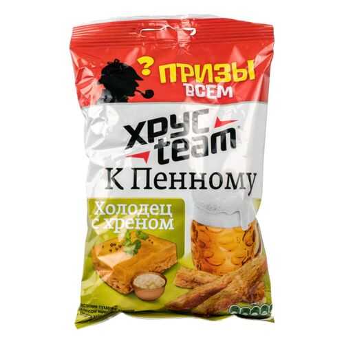 Сухарики Хрусteam к пенному холодец с хреном 90 г в Газпром