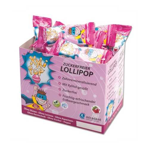 Леденец Miradent Xylitol Xylipop на палочке с ксилитом со вкусом клубники 50*6 г в Газпром
