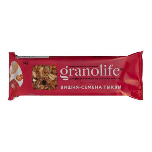 Батончик-гранола Granolife вишня семена тыквы в Газпром