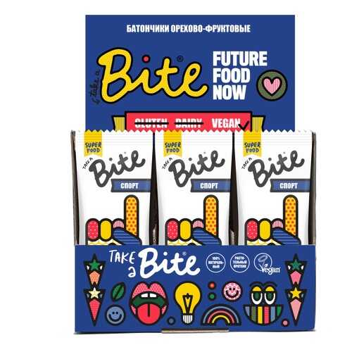 Bite Батончики Bite 45 г, 20 шт, вкус: арахис-банан в Газпром