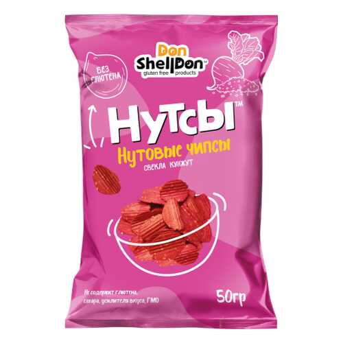 Чипсы Don Shelldon Нутсы нутовые со вкусом свеклы и кунжута 50 г в Газпром