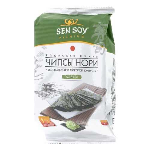 Чипсы нори wasabi Sen Soy из морской капусты 4.5 г в Газпром