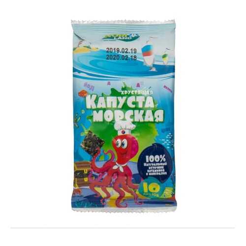 Морская капуста NORI LAND Осьминожка сушеная 4.5г Южная Корея в Газпром