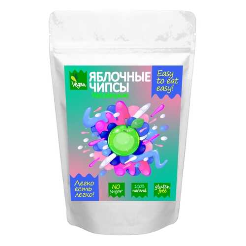 Натуральные фруктовые яблочные чипсы Easy to eat easy кисленькие 30 г в Газпром