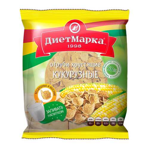 Отруби хрустящие ДиетМарка кукурузные 100 г в Газпром