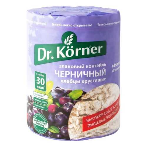 Хлебцы хрустящие Dr.Kоrner злаковый коктейль черничный 100 г в Газпром