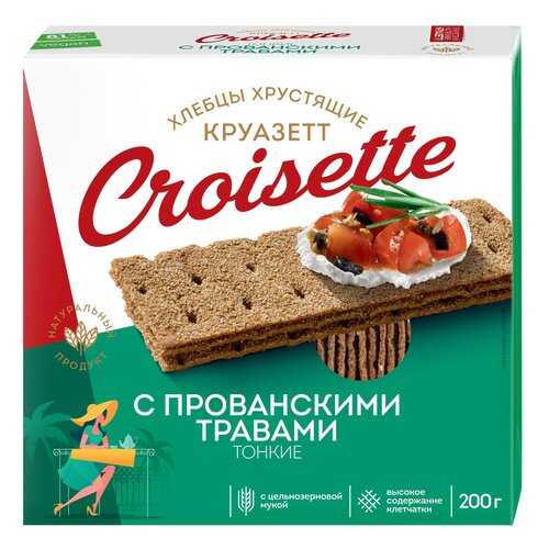 Хлебцы Круазетт тонкие ржано-пшеничные с прованскими травами 200 г в Газпром