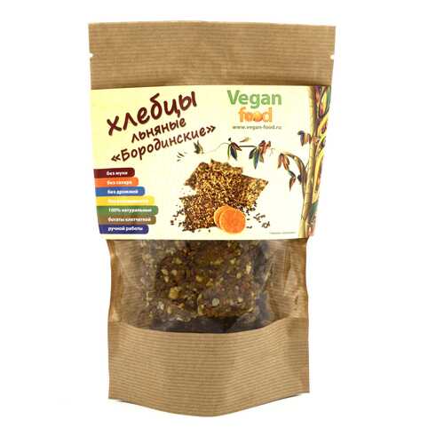 Хлебцы льняные Vegan-food бородинские 100 г в Газпром