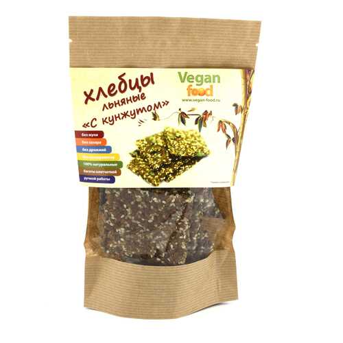 Хлебцы льняные Vegan-food с кунжутом 100 г в Газпром