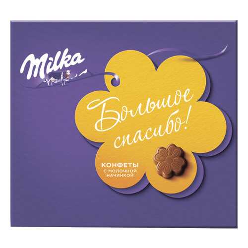 Конфеты Milka молочный шоколад с молочной начинкой 110 г в Газпром