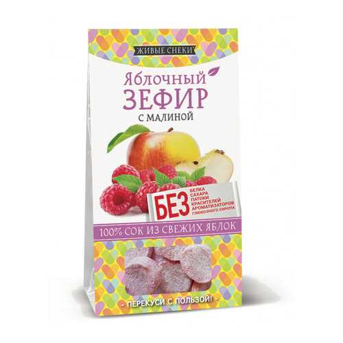 Зефир яблочный Живые снеки с малиной 4*60 г в Газпром