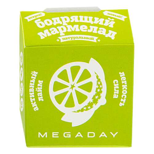 Жевательный мармелад Megaday бодрящий легкость-сила лайм 20 г в Газпром